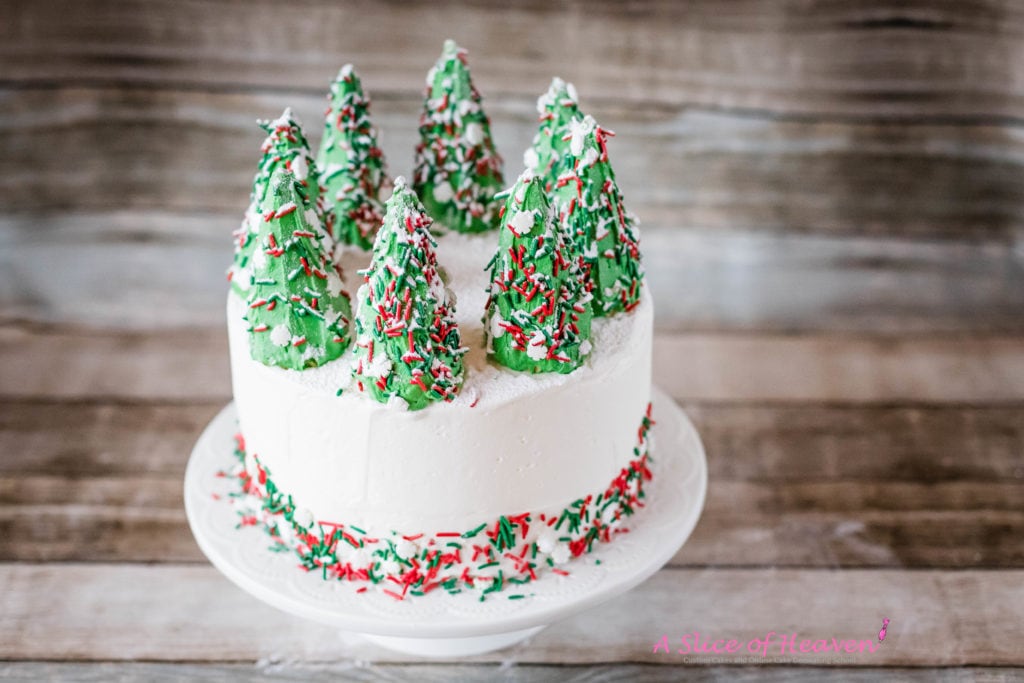 Ice Cream Cone Christmas Tree Cake